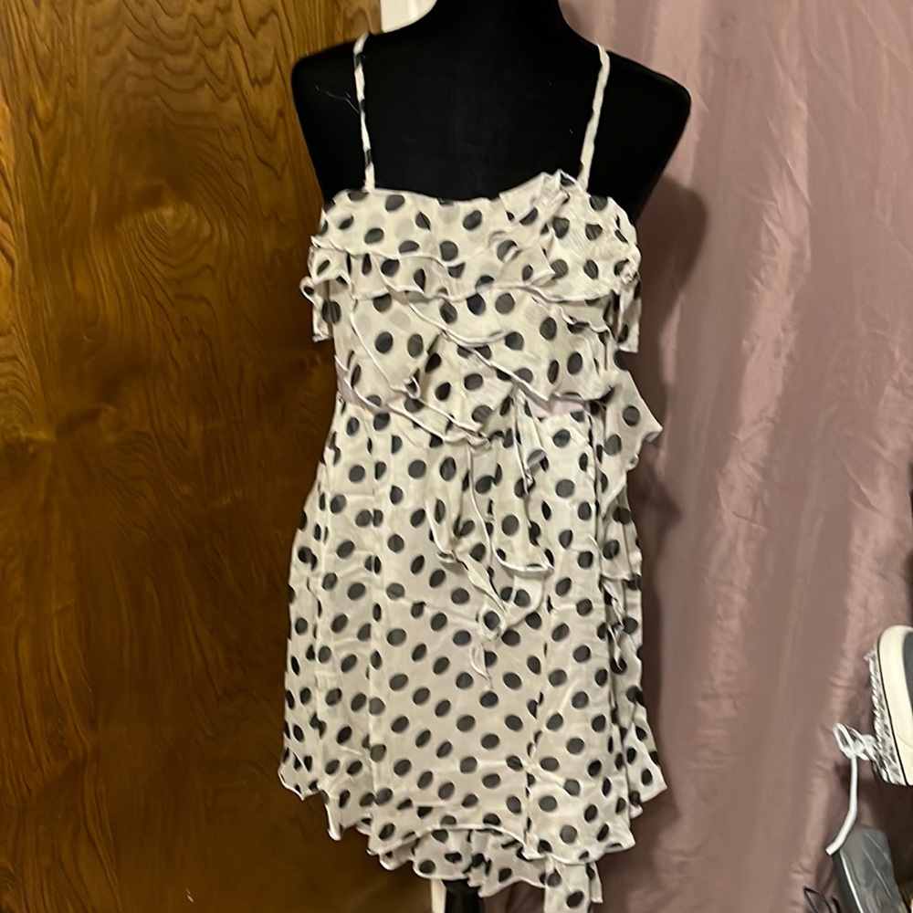 Lucy & Co. NWT polka dot lined sleeveless dress,sz.M
